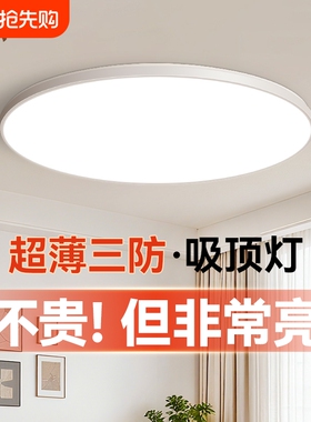 德尔防尘防潮防蚊虫三防吸顶灯阳台浴室厨房过道门厅走廊led灯