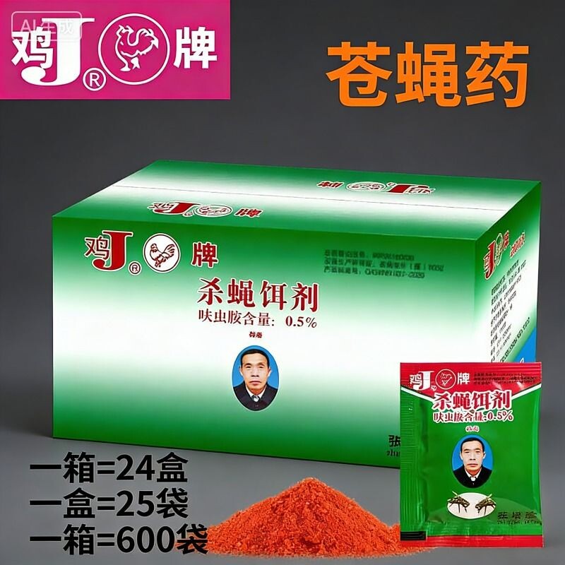 强力灭蝇药苍蝇药苍蝇诱饵老鸡牌灭蝇王杀蝇饵剂商用家用臭味长效
