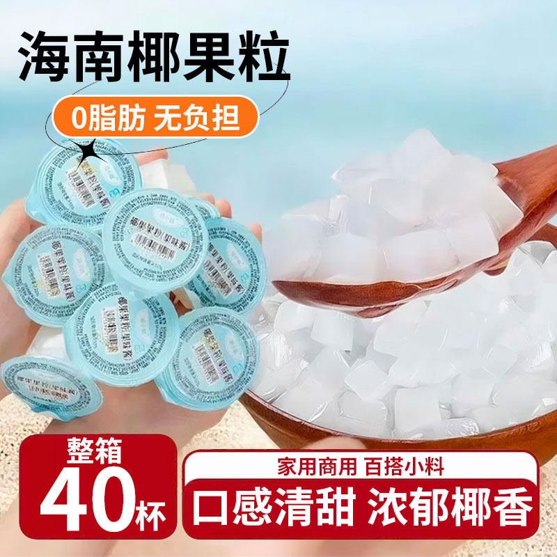 椰果粒原味奶茶专用商用小包装甜品水果捞配料原料果冻布丁冰沙