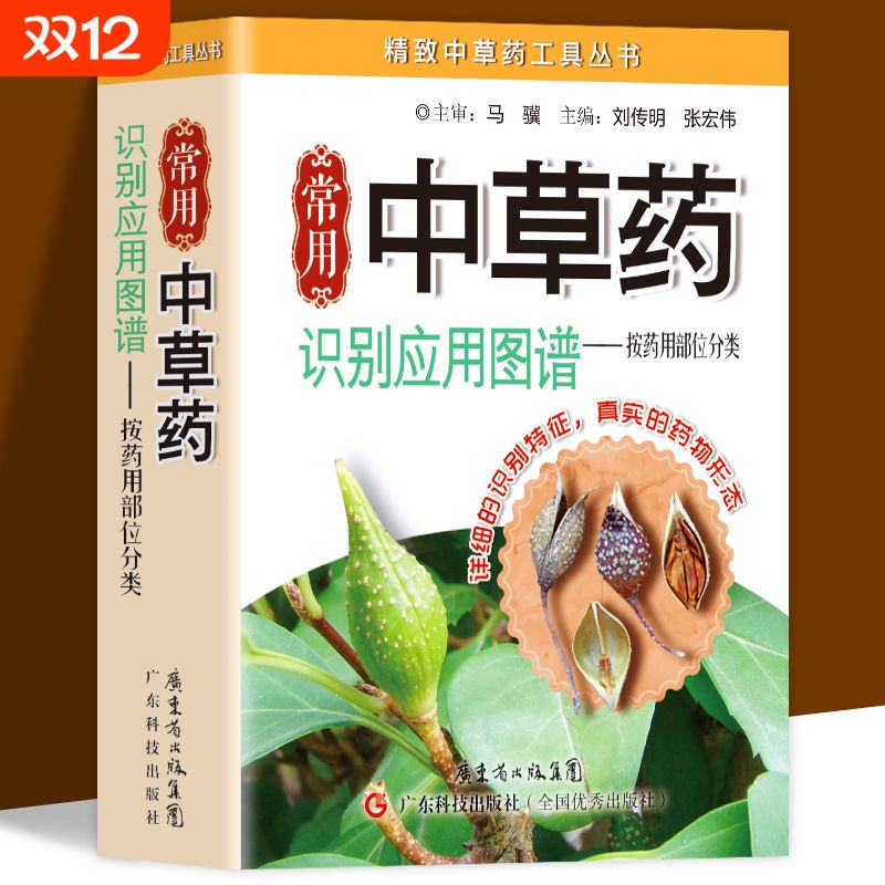 常用中草药识别应用图谱-按药用部位分类实用百科野外中医养生书籍中药学药材药学入门实拍书临床药物速记图解医学