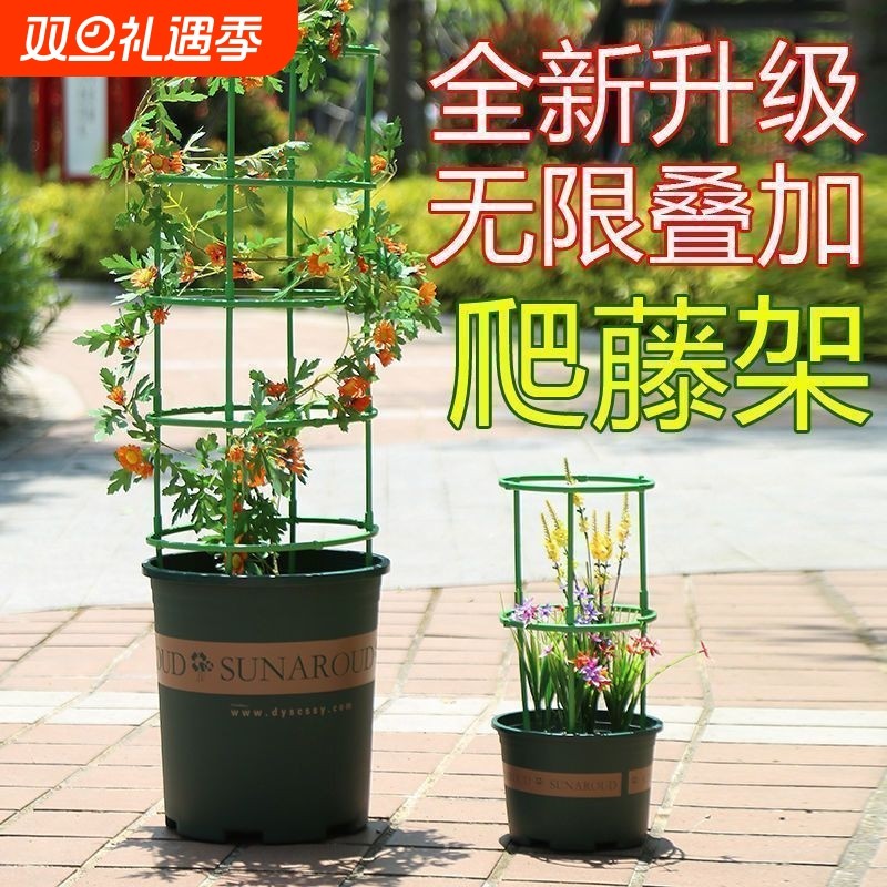 植物爬藤架支架通用型花架园艺拼接兰花莲花花架子支撑杆内防掉
