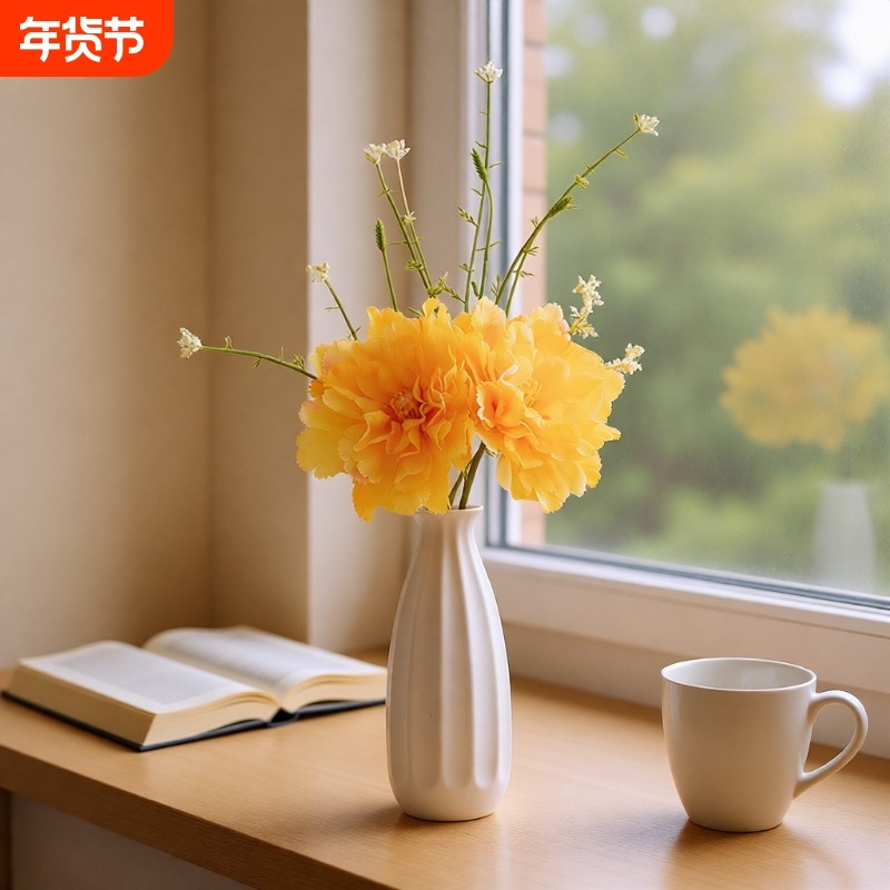 芙蓉牡丹花束假花仿真花摆设高档花艺装饰摆件餐桌客厅拍摄道具