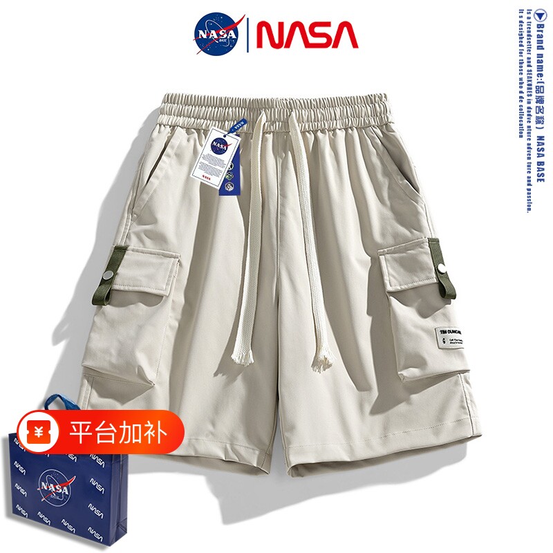 NASA美式机能工装短裤男士夏季潮牌宽松男生休闲运动五分裤子薄款