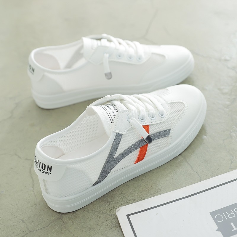 网面小白鞋女2024年新款夏季百搭透气ins街拍潮鞋运动薄款板鞋