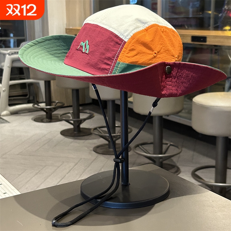 日本速干透气撞色渔夫帽女夏季潮户外登山露营钓鱼遮阳帽男