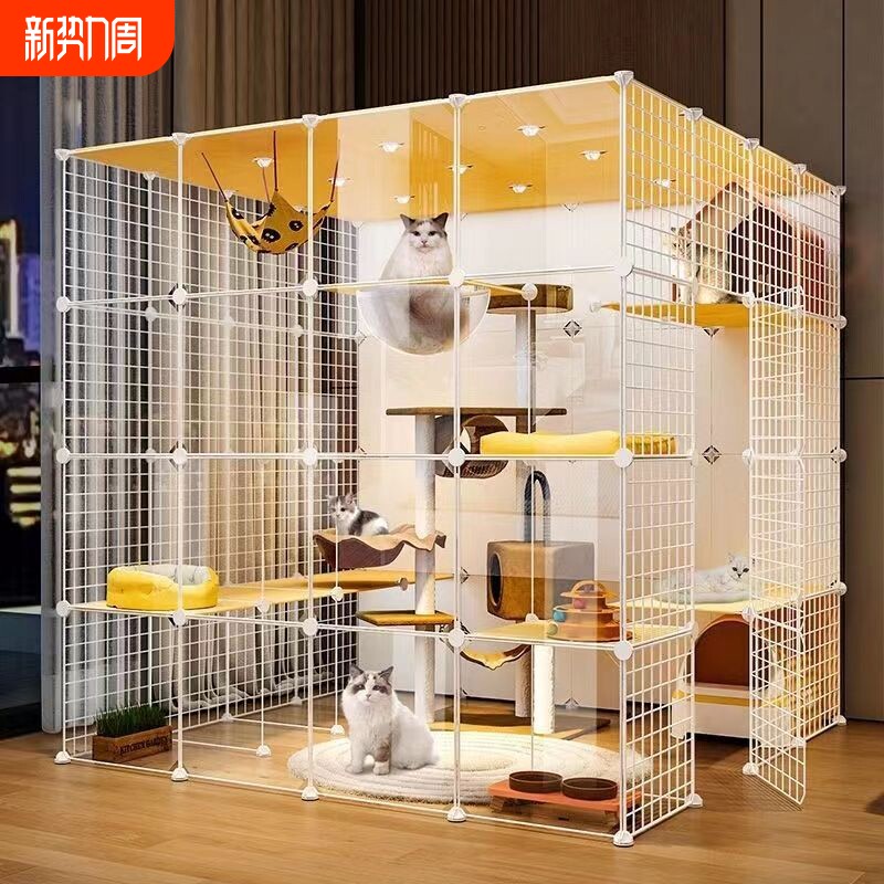 超大猫笼子别墅特价三层猫舍室内家用宠物猫咪猫屋窝空间折叠豪华