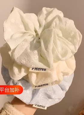韩系绿色碎花发圈|超8000次加购