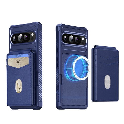 适用谷歌 pixel9/9pro/9proxl/9a/10/10pro/10proxl商务多卡槽2合1磁吸高级感车载充电全包奢华防摔手机壳