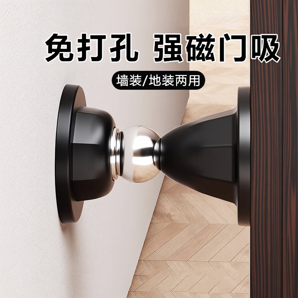 米乐奇门吸免打孔强磁图片