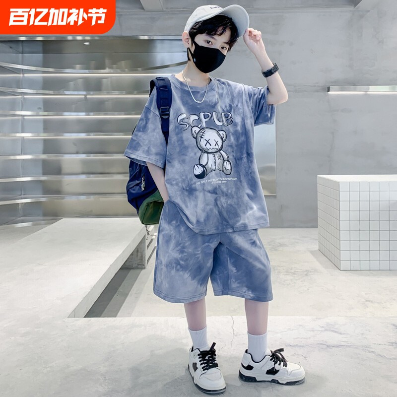 男童夏装运动套装2026男孩中大儿童装夏季网红新款短袖酷帅时髦潮