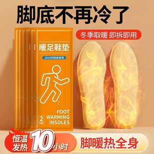 底 12自加热脚底脚冷鞋 发热鞋 垫女可行走自发热暖足贴男暖脚宝冬季