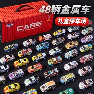 CARS合金屬回力車套裝 箱兒童玩具仿真汽車模型幼兒園獎品 皮車集裝