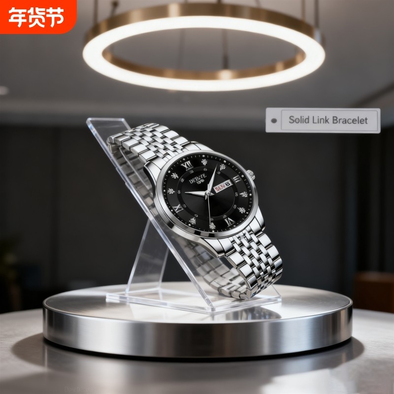 老人手表男士爸爸女款情侣表防水老年人学生石英表男款非机械表礼