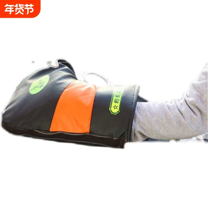 冬季大号保暖摩托车把套电动车护手套三轮车防寒防水pu皮男女加绒