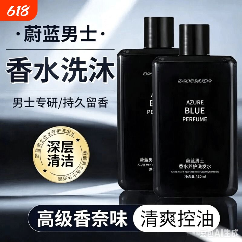 香奈儿男士蔚蓝香水沐浴露淡香女士控油去屑蓬松COCO香氛洗发水膏