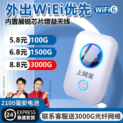 随身wifi三网无线移动wi-fi4g网络全国通用流量免插卡便携式上网宝笔记本路由器热点家用车载wilf神器增强