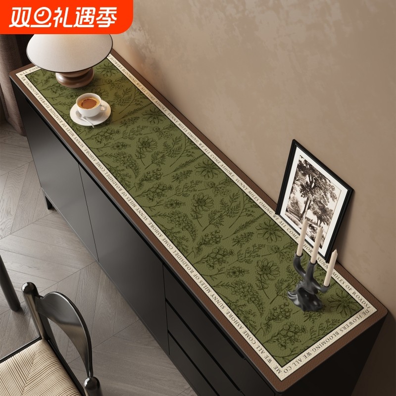 餐边柜桌垫轻奢高级感中古风电视柜台面保护垫2025新款玄关桌面垫