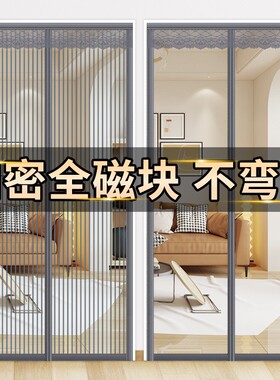 防蚊门帘2026新款金刚网加密磁块自吸免打孔家用卧室夏季防蝇纱窗