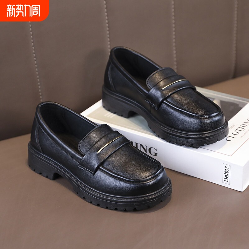 欧伦啄木鸟特小码313234小皮鞋女2024春季防滑软底一脚蹬演