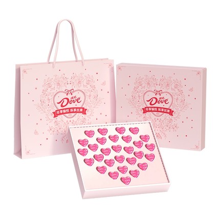 德芙心语牛奶巧克力粉色礼盒装 29粒礼盒153g