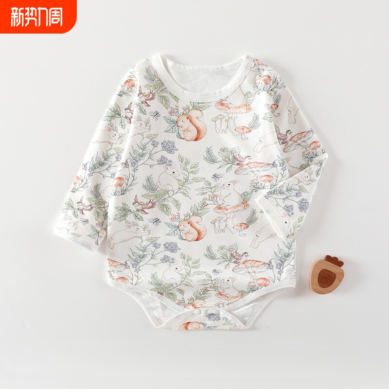 婴儿包屁衣纯棉无骨A类初生宝宝包臀衣三角哈衣童装母婴