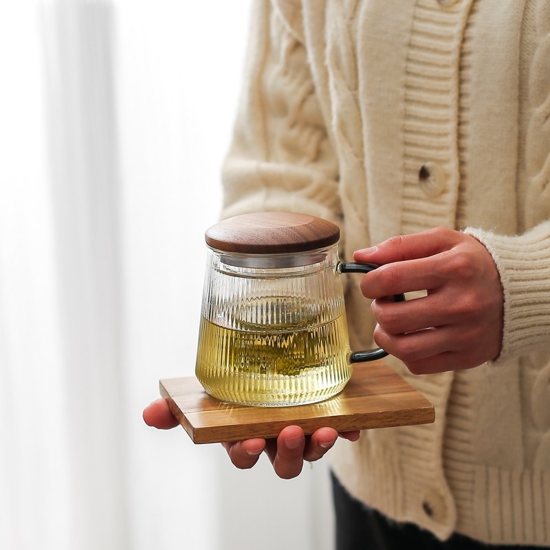 玻璃茶杯茶水分离水杯男士泡茶杯子女士个人专用办公室茶具