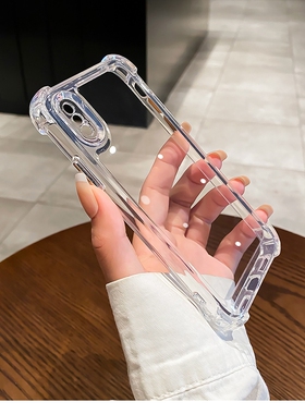 高级感适用苹果x手机壳iphone8plus透明xsmax全包防摔xr硅胶8p保护套xs女7p男士iphonexs加厚气囊大孔冬日