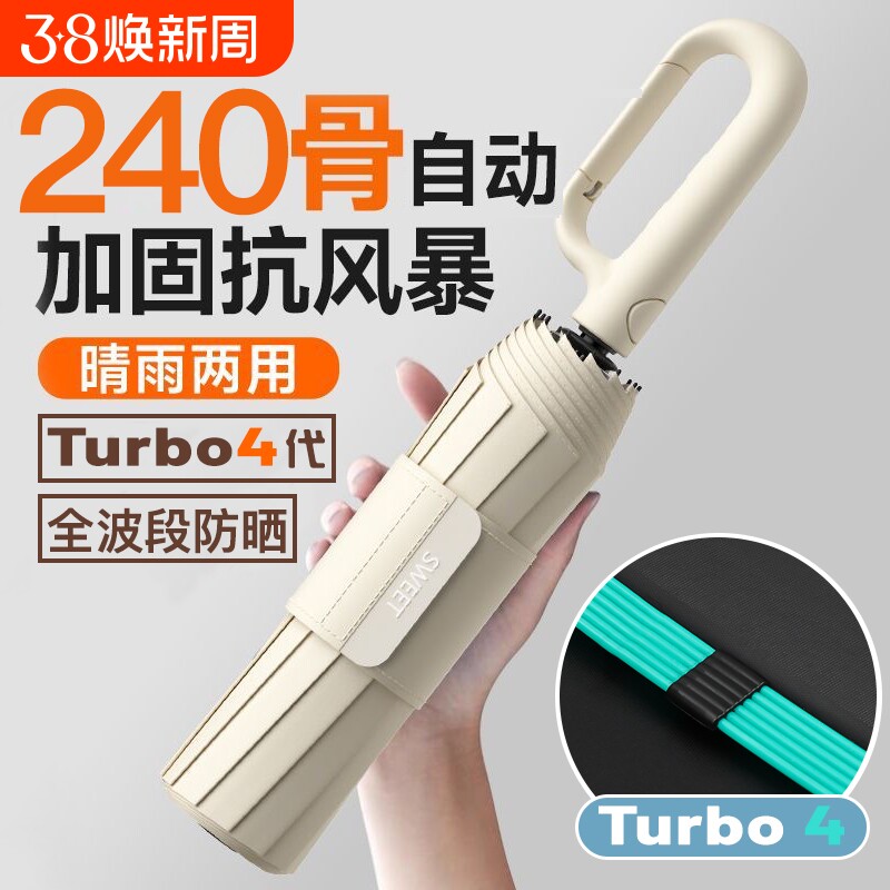84骨大号全自动雨伞女晴雨两用加固折叠抗风男遮阳太阳防晒紫外线