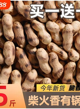 柴火炒花生带壳原味铁锅现发熟炒货干花生鲜花生年货新鲜新货瓜子