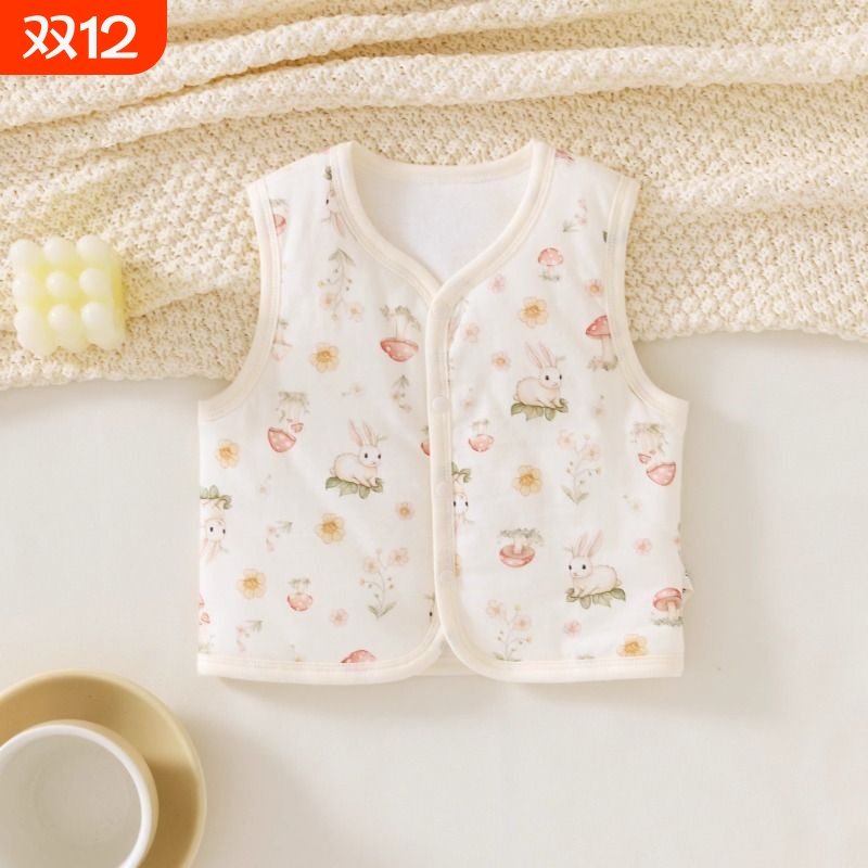 秋冬新款儿童坎肩保暖护肚宝宝加绒婴儿夹棉马甲40gA类童装HDD450