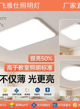 广东中山客厅led主灯现代简约超薄高亮全光谱护眼简约全屋灯具