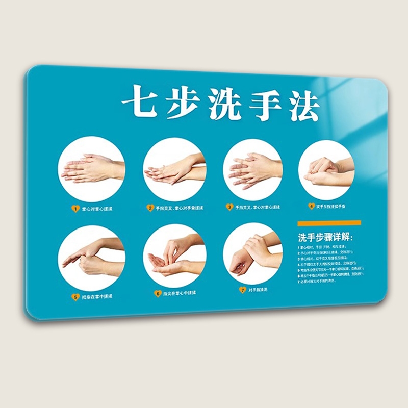 七步洗手法亚克力防水