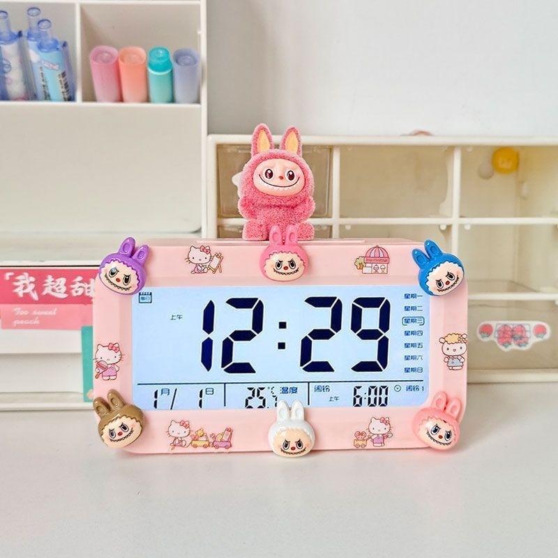 闹钟学生专用智能静音夜光2025新款起床神器儿童男孩高颜值电子钟
