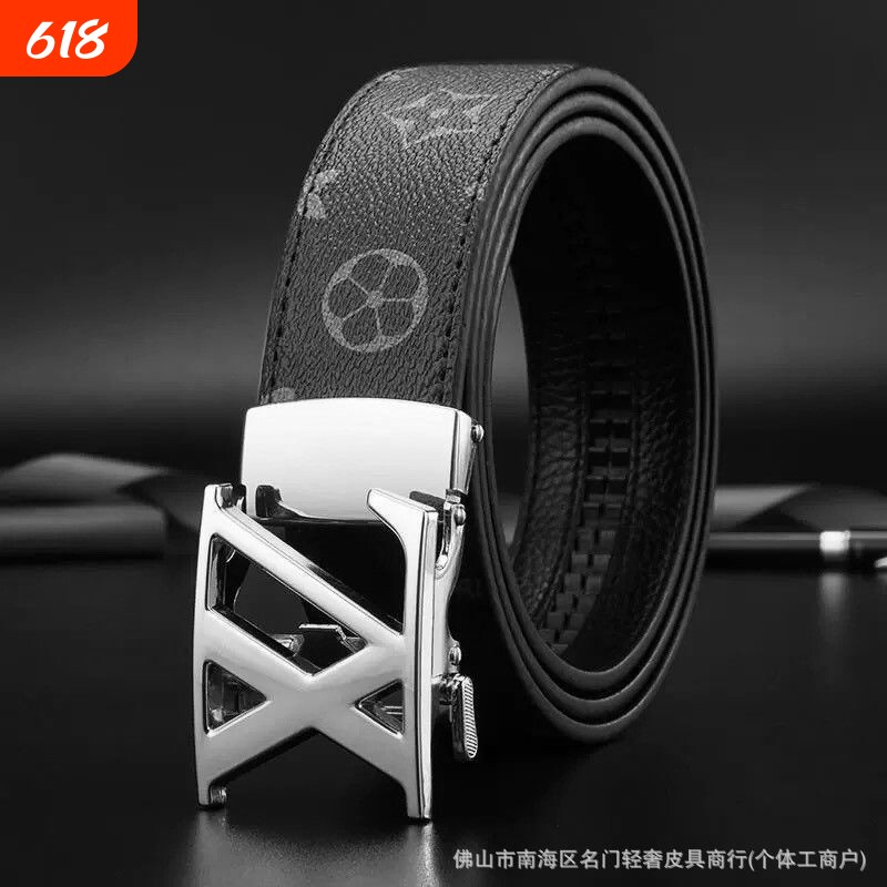 LVАFGН字母百搭耐用休闲自动商务潮流牛皮裤带新款腰带男士皮带