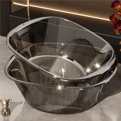 洗脸盆家用轻奢高颜值透明加厚洗漱盆子洗脚盆洗衣洗菜泡脚塑料盆