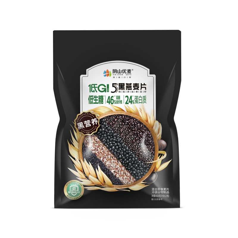 阴山优麦5黑燕麦片420克