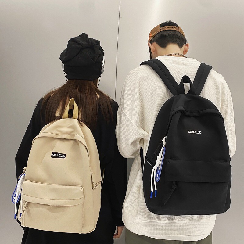 书包男生大学生高中学生初中生小学生新款日系纯色少女生双肩包秋