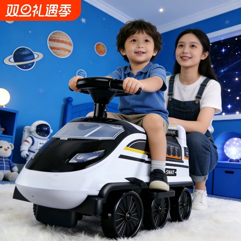 儿童高铁电动车四轮遥控可坐人宝宝充电玩具童车男女孩子生日礼物
