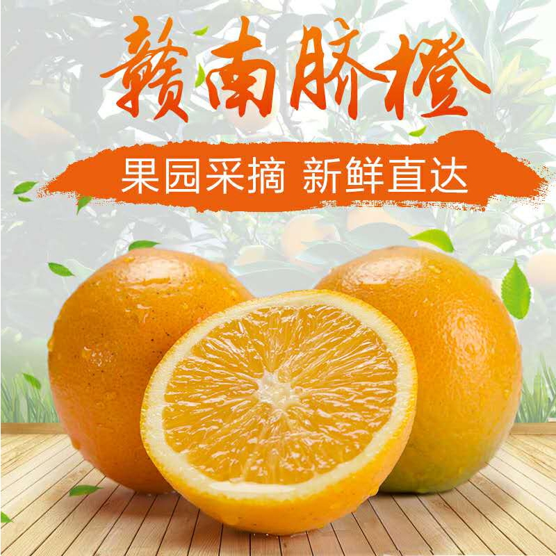 江西赣南脐橙 橙子纽荷尔甜橙水果甜橙子现摘当季正箱新鲜水果