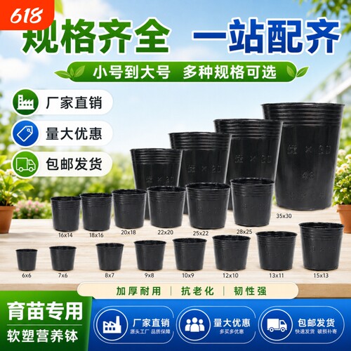 营养钵育苗袋一次性育苗杯花盆种植盆塑料园艺花卉种子苗木杯扦插