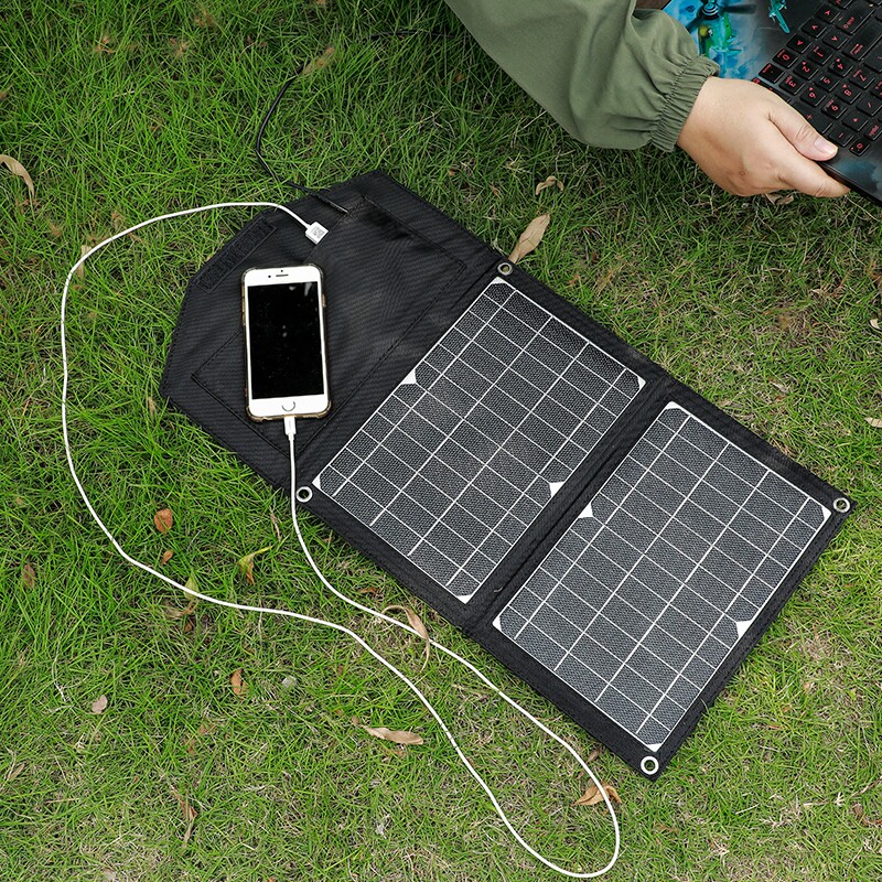 太阳能充电板光伏便携5V12v18V快充电宝手机户外折叠移动电源发电