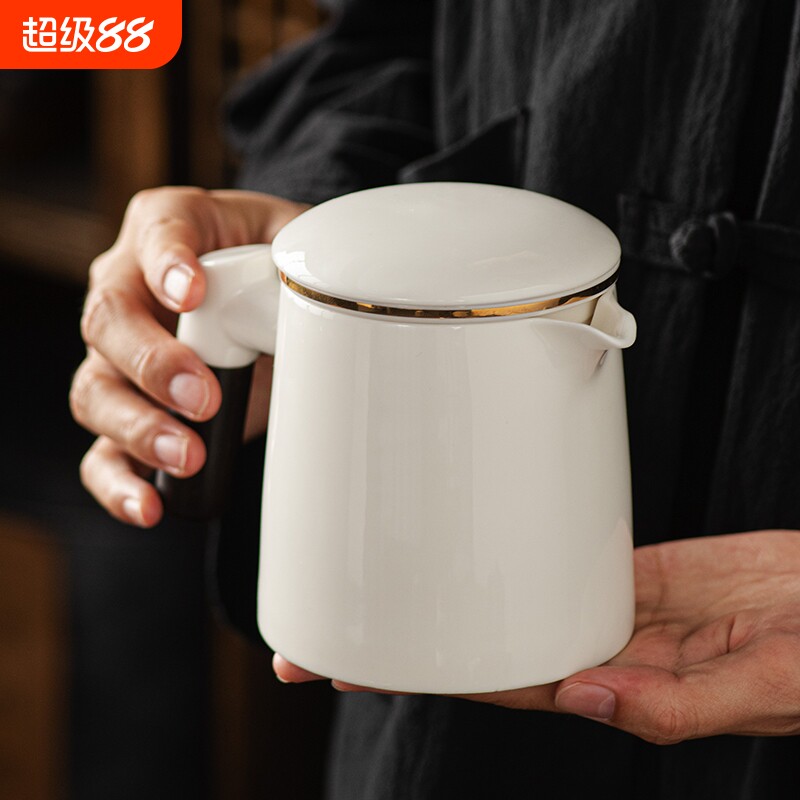 羊脂玉茶水分离茶壶|千人加购图片