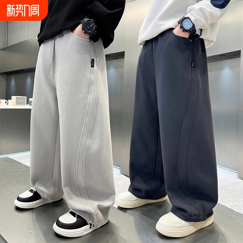 儿童装男童秋装裤子春秋款2026新款中大童男孩运动长裤卫裤秋季潮