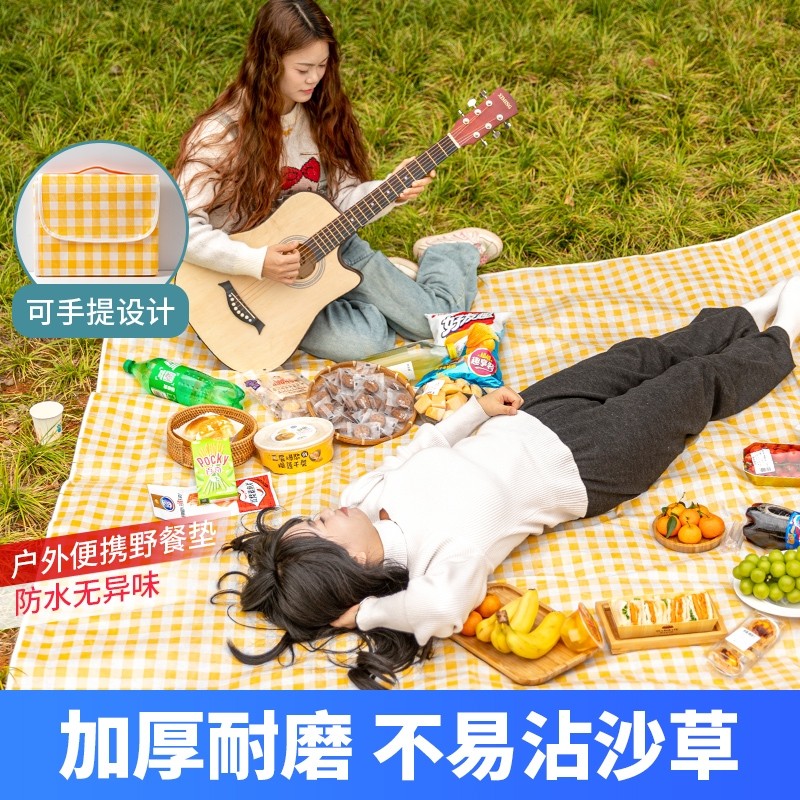露营野餐垫防潮垫加厚户外野炊野营沙滩帐篷地垫春游坐垫多规格起
