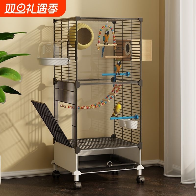 鸟笼鹦鹉笼子家用大号玄凤虎皮绣眼珍珠专用大鸟笼大型亚克力前透