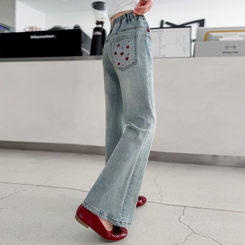 女童牛仔裤2026新款儿童春装直筒裤子中大童女孩薄款宽松阔腿长裤,童装/婴儿装/亲子装,裤子,淘宝优惠券,粉丝福利购,淘宝优惠卷