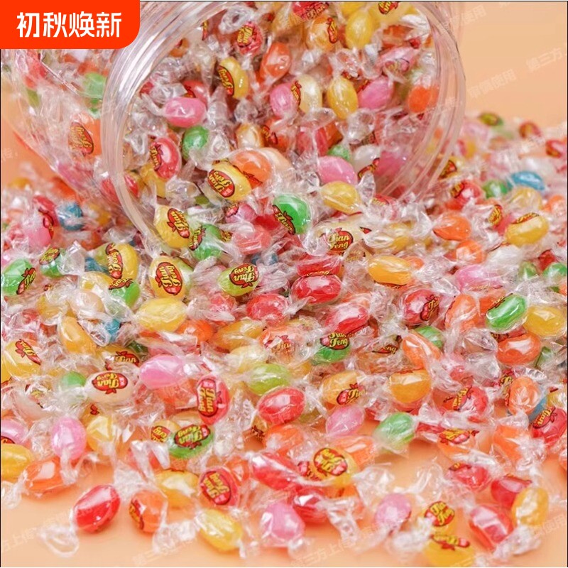 天凤彩虹糖散装500g七彩糖果零食彩色小颗粒混合口味水果软糖包邮