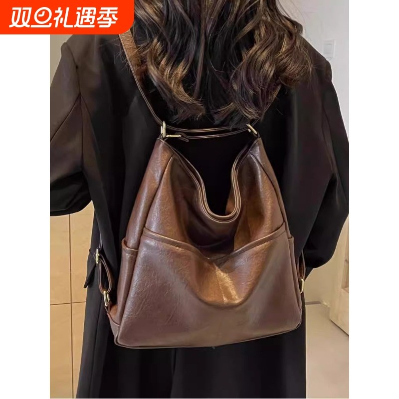 金玉鸟美托特包女2024新款三用百搭大容量通勤双肩包背包单肩防水