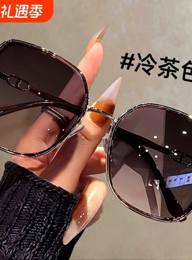 2025新款偏光墨镜女高级感防紫外线大框开车太阳眼镜可配近视度数