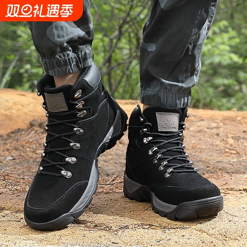 大码沙漠靴男 野外战术靴特种兵户外徒步训练作战靴高帮